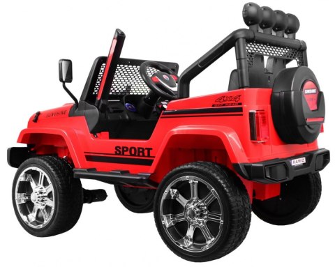 Autko terenowe Raptor Drifter Czerwony + Pilot + Napęd 4x4 + Schowek + Wolny Start + MP3 LED