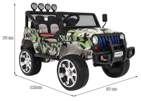 Autko terenowe Raptor Drifter Moro + Pilot + Napęd 4x4 + Schowek + Wolny Start + MP3 LED