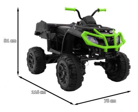 Quad na akumulator dla dzieci XL ATV 2,4GHz Czarno-Zielony