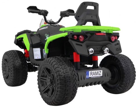 Quad Maverick 4x4 Elektryczny Pojazd dla dzieci Zielony + Koła EVA + Panel audio + LED