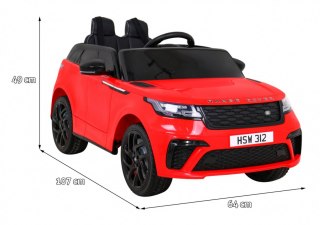 Range Rover Velar na akumulator Czerwony + Pilot + EVA + Wolny Start + MP3 LED