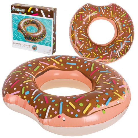 BESTWAY 36188 Kółko do pływania koło dmuchane donut brązowe 107cm max 100 kg - Sklep GEBE