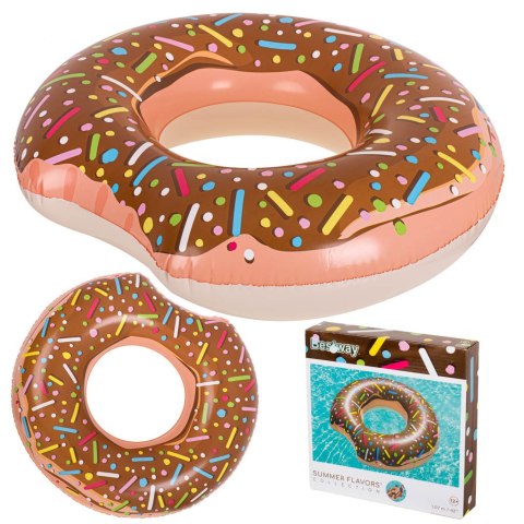 BESTWAY 36188 Kółko do pływania koło dmuchane donut brązowe 107cm max 100 kg