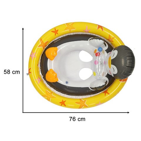 Kółko do pływania dla niemowląt koło pontonik dla dzieci dmuchany z siedziskiem pingwin max 23kg 3-4lata INTEX