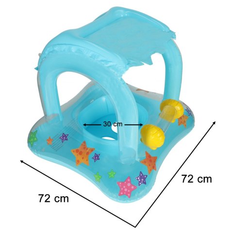 Kółko do pływania dla niemowląt koło pontonik dla dzieci dmuchany z siedziskiem z daszkiem max 24kg 3lata Kik Sp. z o. o. Sp. k.