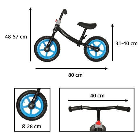 Rowerek biegowy Trike Fix Balance Ultra Lekki 1,8kg Czarno-Niebieski