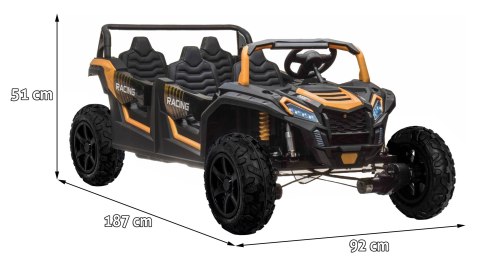 4-osobowy Buggy dla dzieci ATV RACING UTV2000 Z Baterią Li-ion Złoty