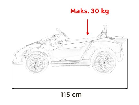 Pojazd Lamborghini Invencible Czerwony