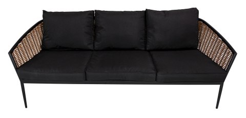 Duży Zestaw Mebli Ogrodowych Aluminiowe Sofa + Dwa Fotele + Stolik