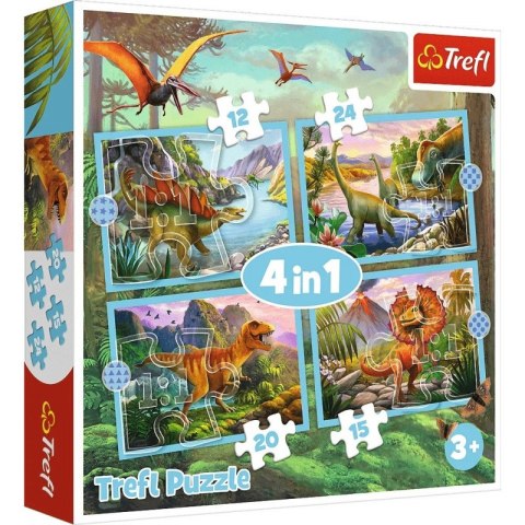 Puzzle 4w1 Wyjątkowe dinozaury Trefl