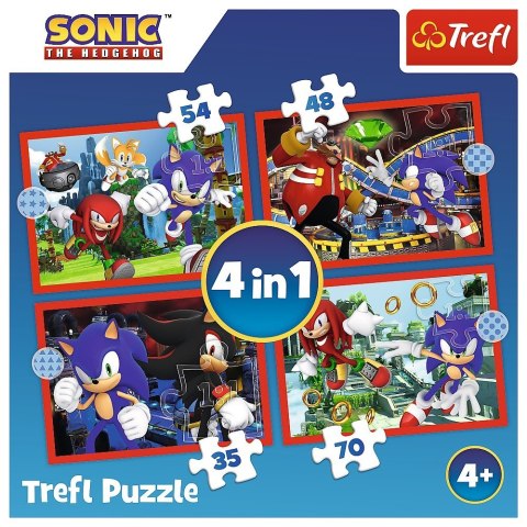 Puzzle 4w1 Przygody Sonica Trefl