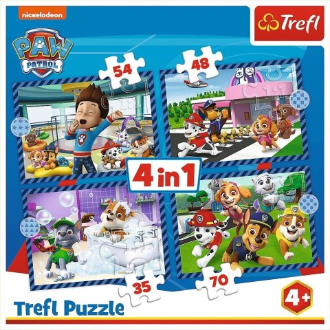 Puzzle 4w1 Psie sprawy Psi Patrol Paw Patrol Trefl