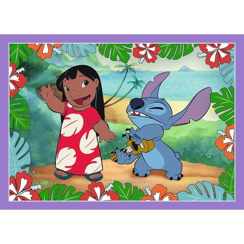 Puzzle 4w1 Szalony dzień Lilo i Stitch Trefl