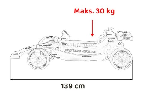 Formuła 1 Aston Martin Cognizant Aramco Autko na akumulator dla dzieci