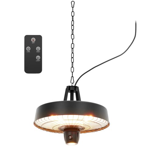 Lampa grzewcza tarasowa na podczerwień wisząca z pilotem 2100 W UNIPRODO