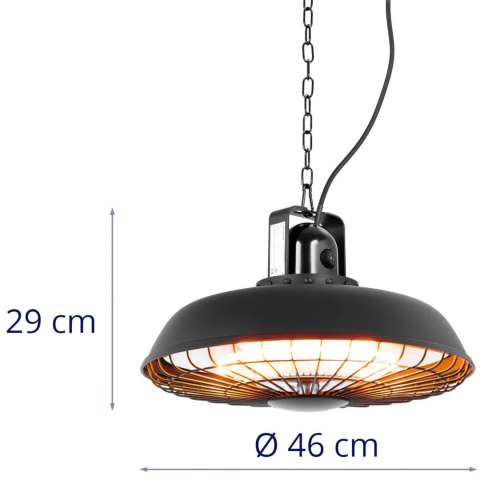 Lampa grzewcza tarasowa na podczerwień wisząca z pilotem 600/1200/1800 W UNIPRODO