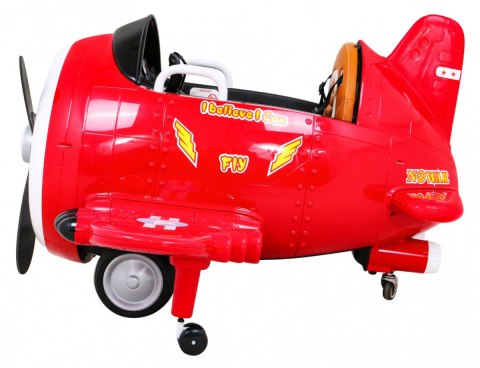 Samolot F99 Sky Limit na akumulator dla dzieci Czerwony + Ruchome śmigło + Pilot + Kółka pomocnicze + Audio LED + EVA