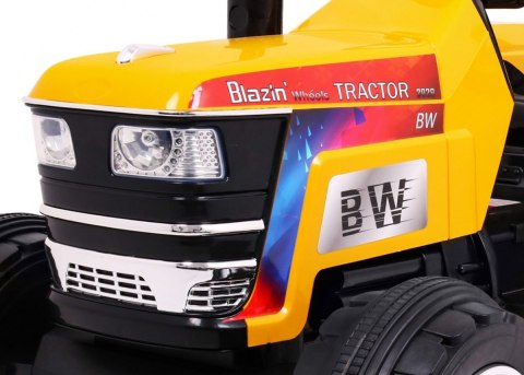 Traktor Blazin BW na akumulator Żółty + Pilot + Wolny Start + Dźwięki Światła