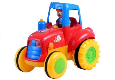 Traktor Przyczepa Zwierzątka Gra Świeci Odgłosy LEAN Toys