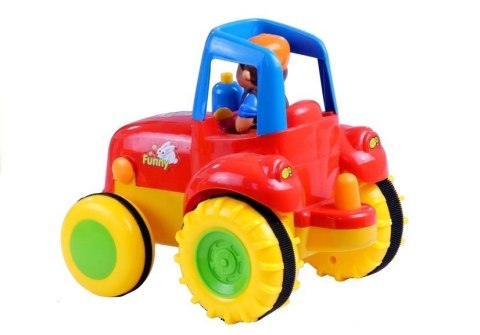 Traktor Przyczepa Zwierzątka Gra Świeci Odgłosy LEAN Toys