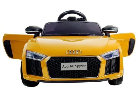 Auto na Akumulator Audi R8 Spyder Żółty LEAN CARS