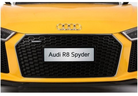 Auto na Akumulator Audi R8 Spyder Żółty Lakierowany LEAN CARS