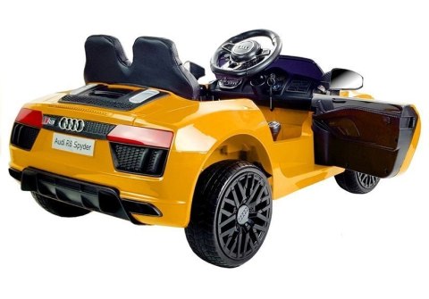 Auto na Akumulator Audi R8 Spyder Żółty Lakierowany LEAN CARS