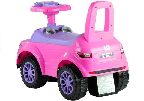 Jeździk dla Malucha 613W Gra + Świeci Różowy LEAN Toys