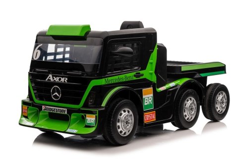 Auto Na Akumulator Mercedes + Naczepa XMX622B Zielony LCD LEAN CARS