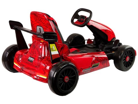 Gokart Na Akumulator XMX619 Czerwony Lakierowany Spider LEAN CARS