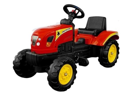 Traktor Branson z Przyczepą czerwony Pedały 135 cm LEAN CARS