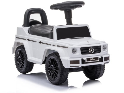 Jeździk Mercedes G-Class 652 Biały Dźwięk Klaksonu Silnika LEAN Toys