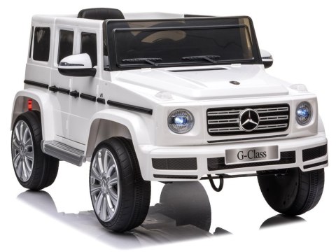 Samochód na akumulator Mercedes G500 biały LEAN CARS