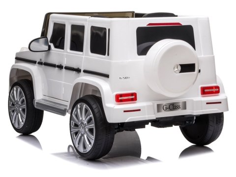 Samochód na akumulator Mercedes G500 biały LEAN CARS