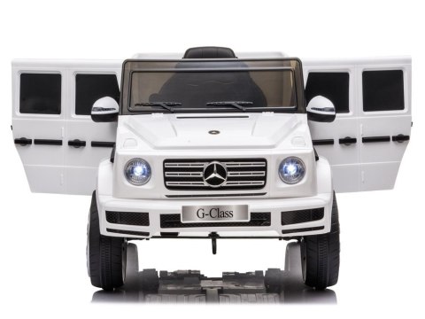 Samochód na akumulator Mercedes G500 biały LEAN CARS