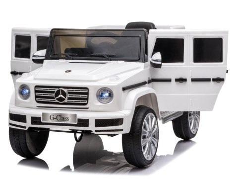 Samochód na akumulator Mercedes G500 biały LEAN CARS