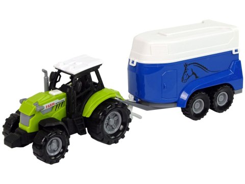 Traktor z Przyczepka Dla Konia Dźwięk Zielony Farma LEAN Toys