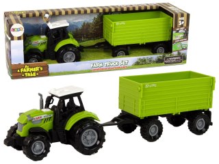 Traktor z Przyczepą Zielony Farma LEAN Toys