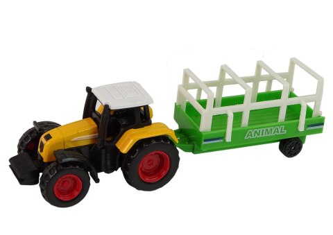 Zestaw Farma Traktor Przyczepa Koń 1:64 LEAN Toys