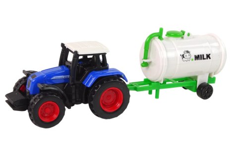 Zestaw Farma Traktor Zbiornik Na Mleko Krowa 1:64 LEAN Toys