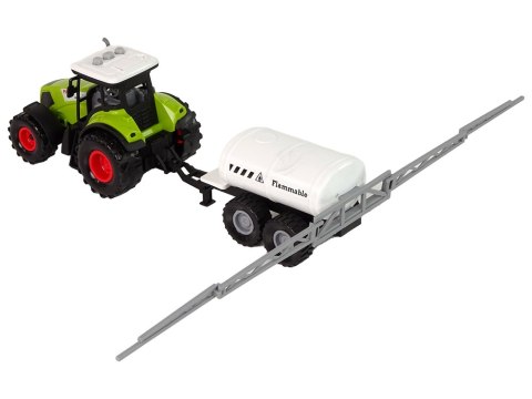 Zestaw Traktor z Maszynami Przyczepa Cysterna Dźwięki LED LEAN Toys