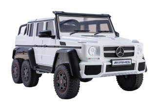 Auto Na Akumulator Mercedes G63 6x4 24V Biały LEAN CARS