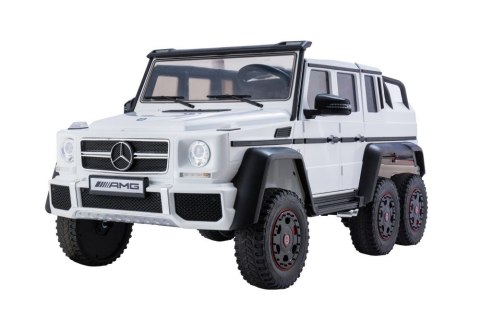 Auto Na Akumulator Mercedes G63 6x4 24V Biały LEAN CARS