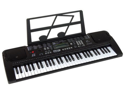 Keyboard Z Mikrofonem Instrument Muzyczny Czarny LEAN Toys