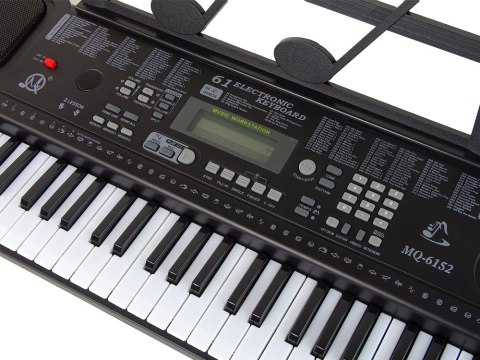 Keyboard Z Mikrofonem Instrument Muzyczny Czarny LEAN Toys