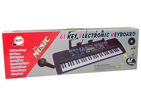 Keyboard Z Mikrofonem Instrument Muzyczny Czarny LEAN Toys