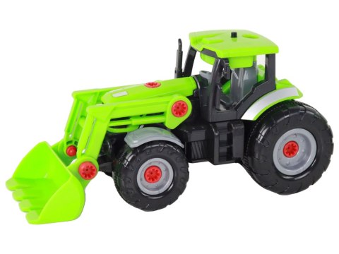 Traktor Ciągnik Do Skręcenia DIY Z Naczepą Maszyna Rolnicza Wkrętak LEAN Toys