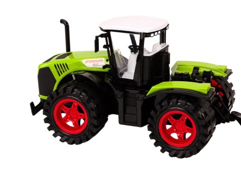 Traktor Farmerski Z Przyczepą Na Drewno 9 Bali Drzewa Napęd Zielony LEAN Toys