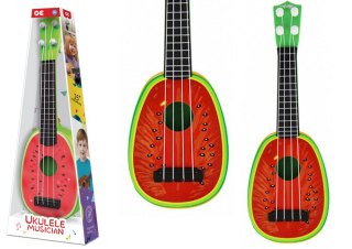 Ukulele Dla Dzieci Mini Gitara 4 Struny Owoc Arbuz 15" LEAN Toys