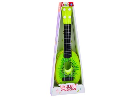 Ukulele Dla Dzieci Mini Gitara 4 Struny Owoc Kiwi Zielona 15" LEAN Toys